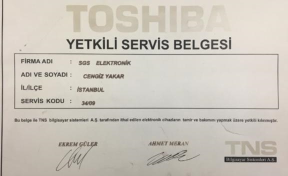 Toshiba Yetkili Servisi